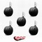 Service Caster 3'' Office Chair Casters Nylon Twin Wheel 5/16 Threaded Stem, 5PK SCC-UHTS02S75-NYS-5161810-5 - alternate 2
